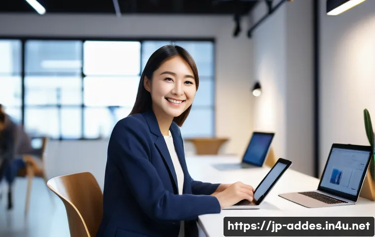 광고디자인과 해외 취업의 가능성 - **Prompt:** A young, smiling female graphic designer, 25 years old, wearing a stylish, casual outfit...
