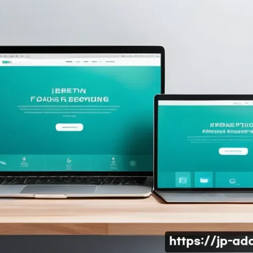 광고디자인과 브랜드 아이덴티티의 관계 - A sleek, modern digital advertising workspace showcasing a multi-device responsive design concept. T...